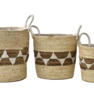 Set de 3 CP Paniers Mitro Blanc