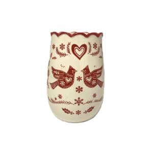 Vase Lykke rouge D.13.8 H.20.1 cm