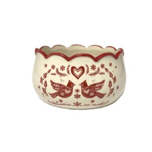 Coupe Lykke rouge D.18.5 H.9.6 cm