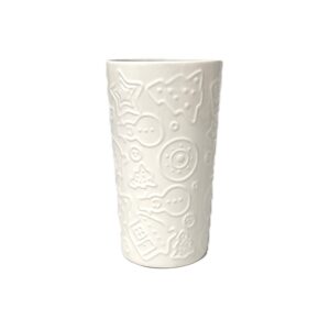 Vase Pain d'épices blanc D.13.2 H.22 cm
