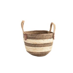 S/3 CP paniers Toledo marron foncé et naturel