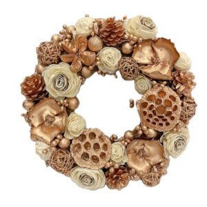 Couronne ronde beige diam 33 cm